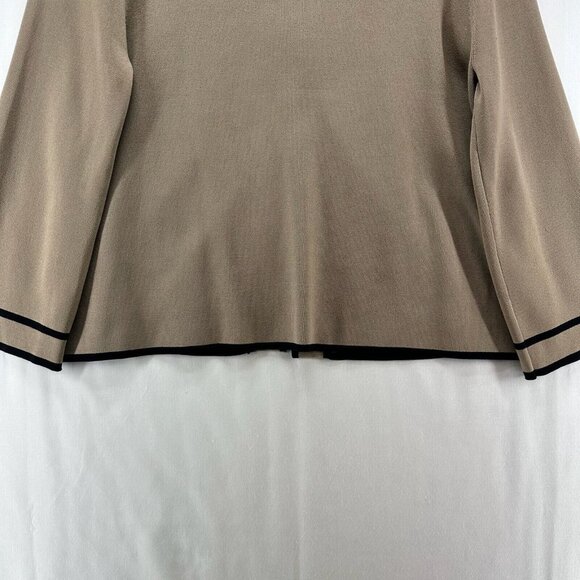 GRACE Sweater Size M Two Button Long Sleeve Blazer Cardigan Rayon Blend Brown - Picture 6 of 10